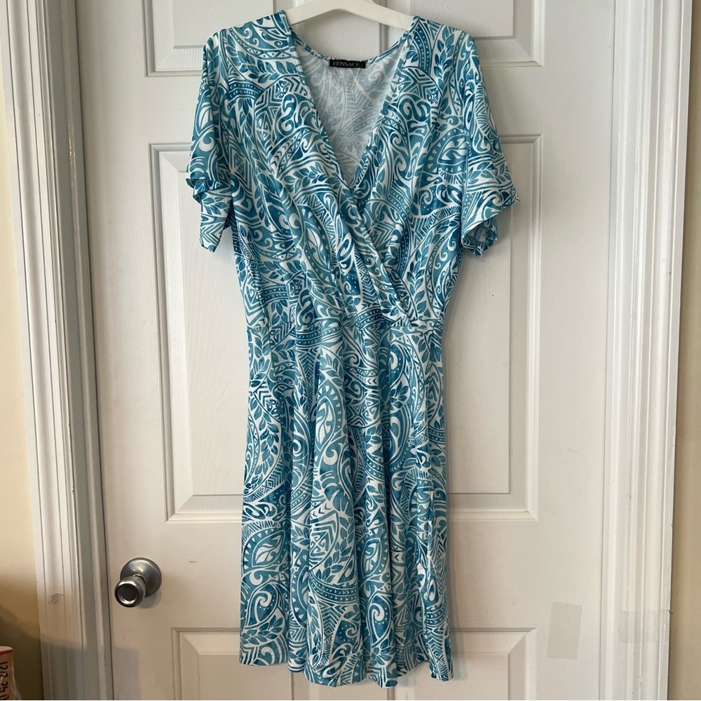 🌸2/$20 Fensace Midi Dress with V-Neck- L